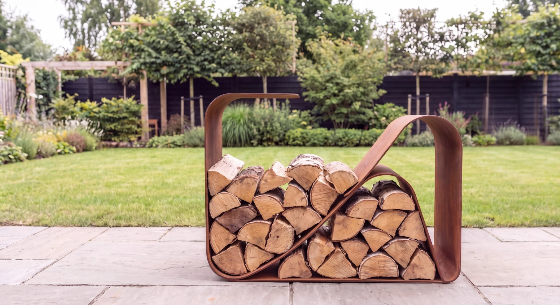 Range-Bûche Design  - corten artisanal | Atelier LBF
